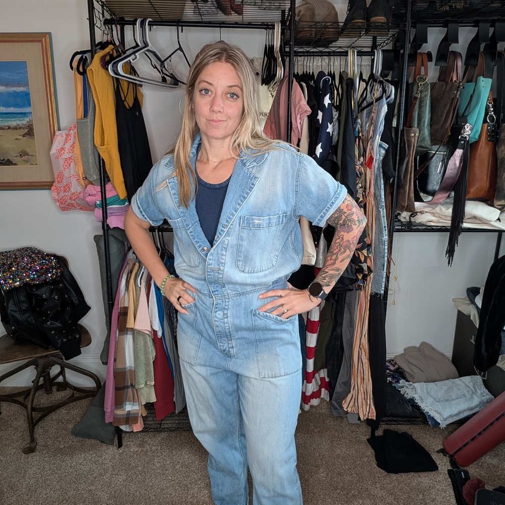 Pistola Light Blue Denim Overalls